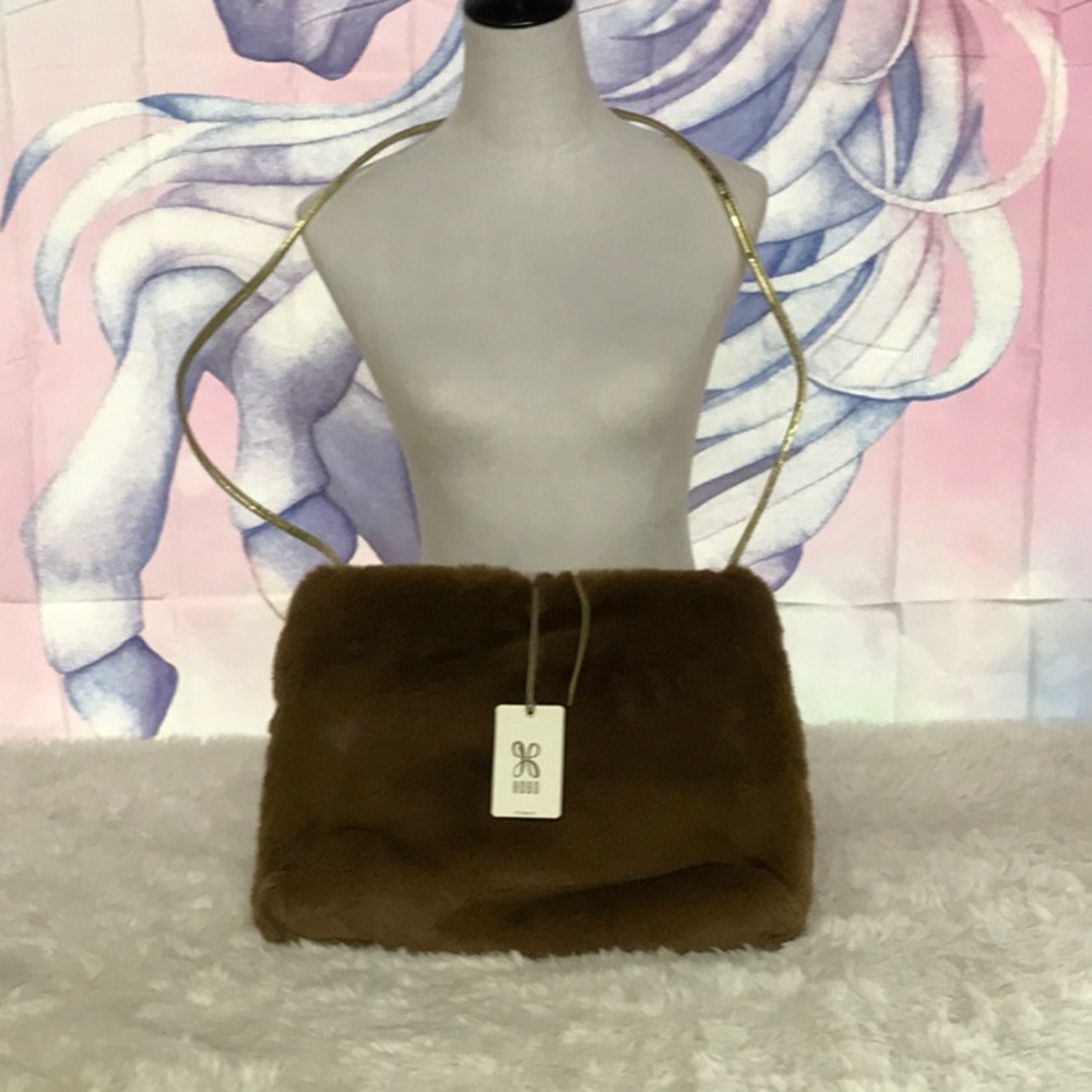 Hobo Brand-fuzzy faux fur purse